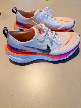 Nike Women’s Invincible Run 3 White with Pink and Orange Accents